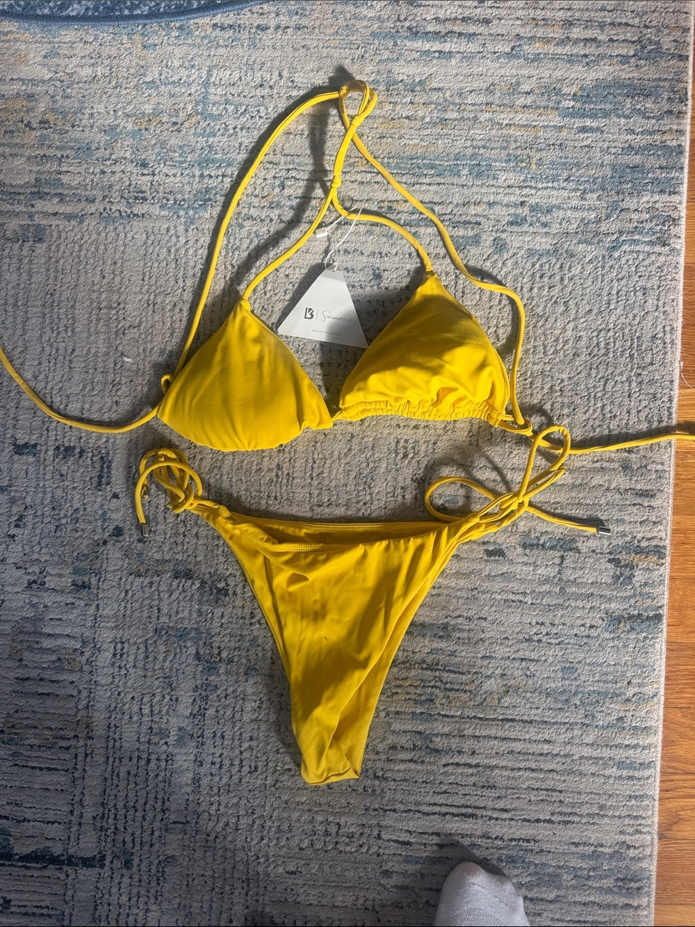 BuffBunny Small Yellow Triangle String Bikini